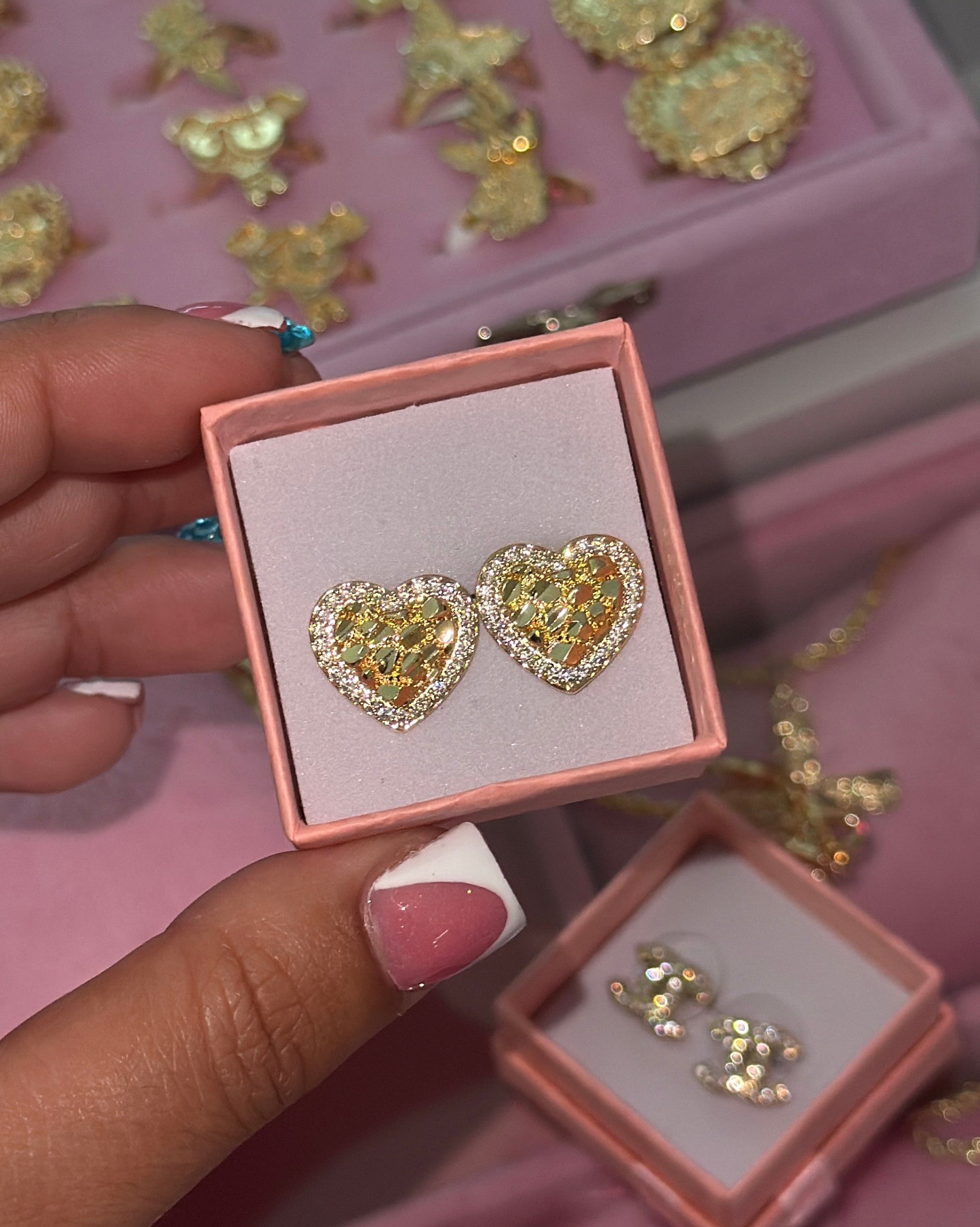 HEART NUGGET EARRINGS