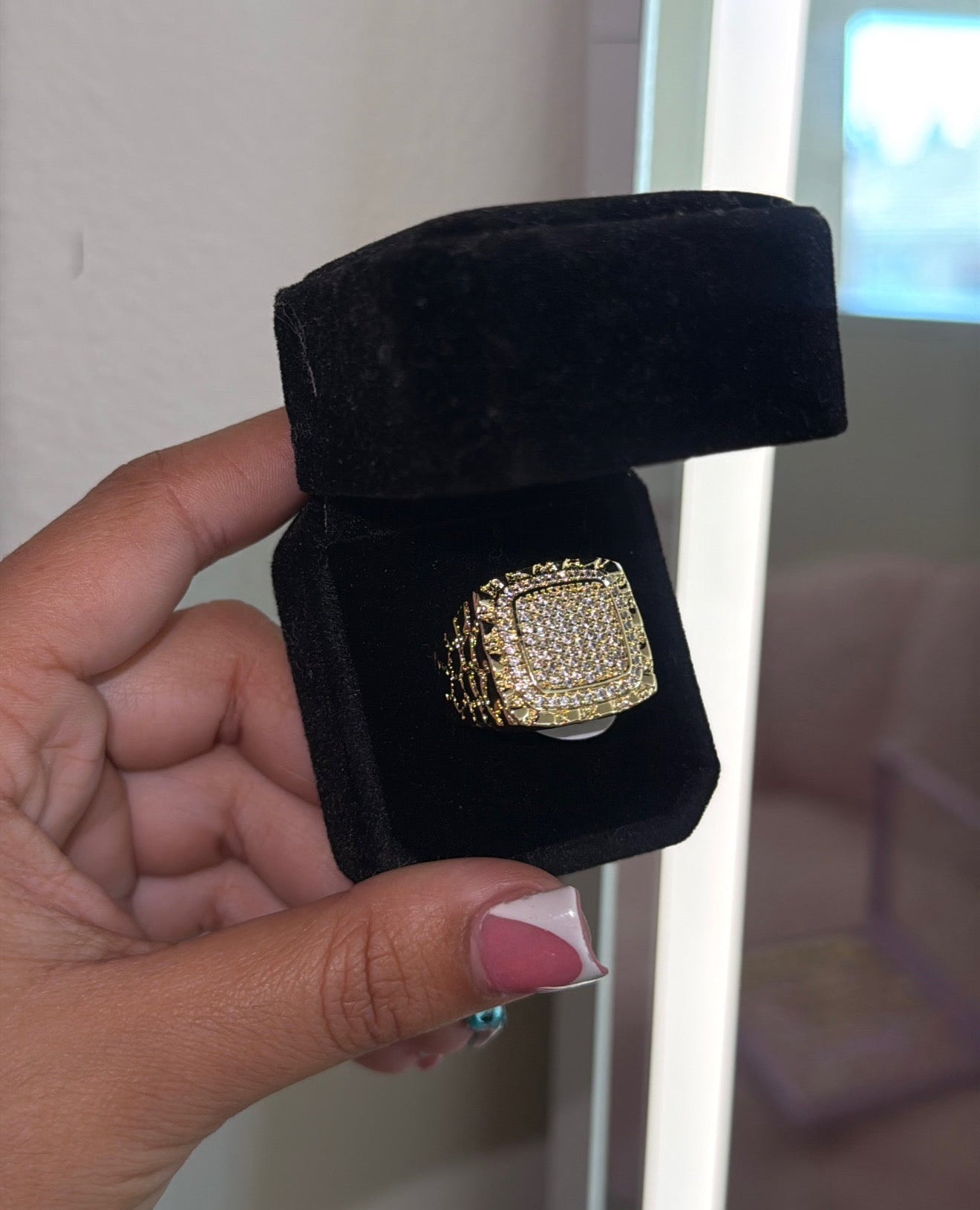 MENS DMND NUGGET RING