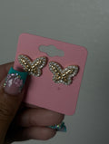 BUTTERFLY NUGGET STUDS