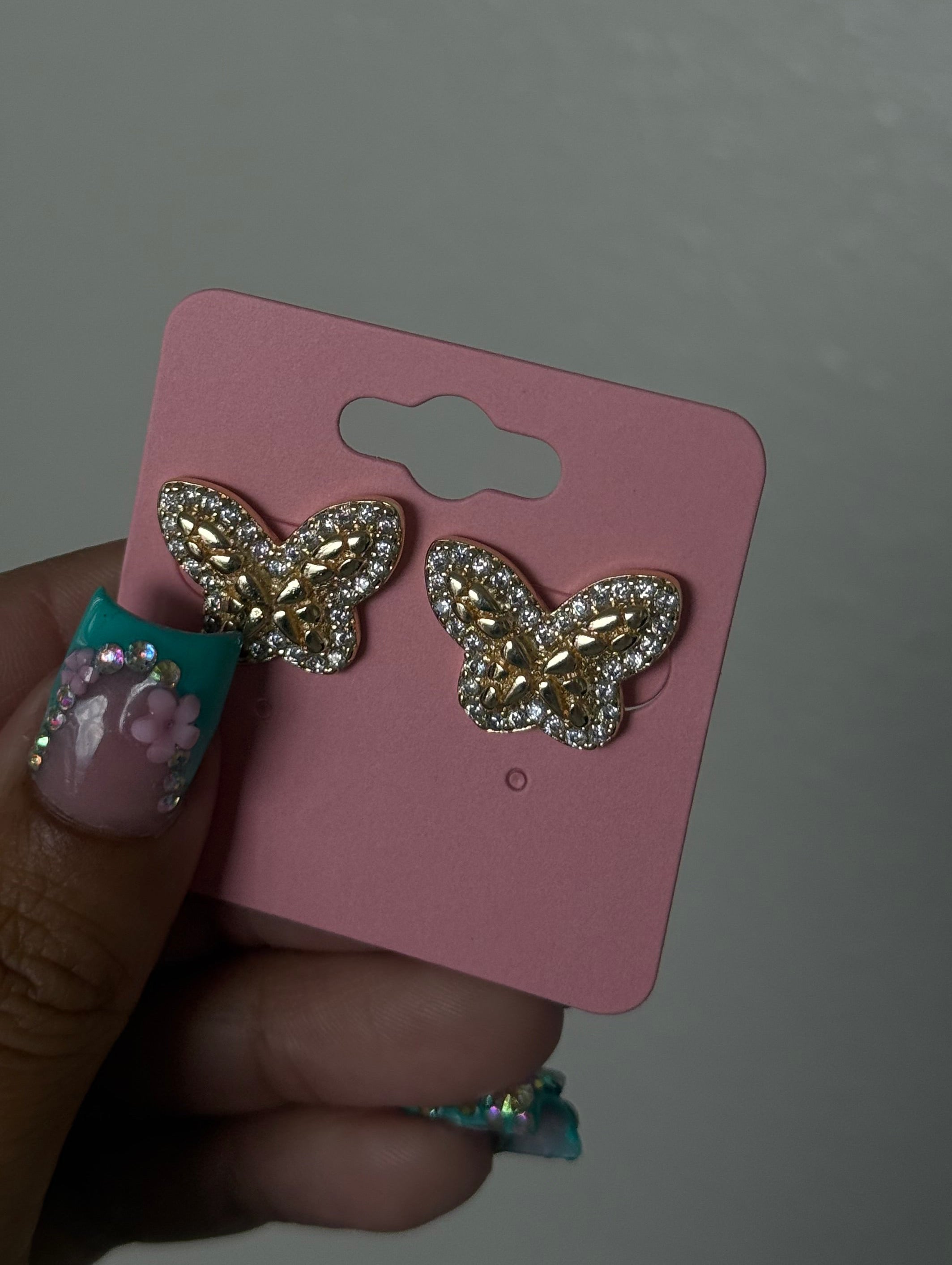 BUTTERFLY NUGGET STUDS