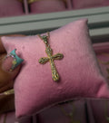 DAINTY CROSS NUGGET NECKLACE
