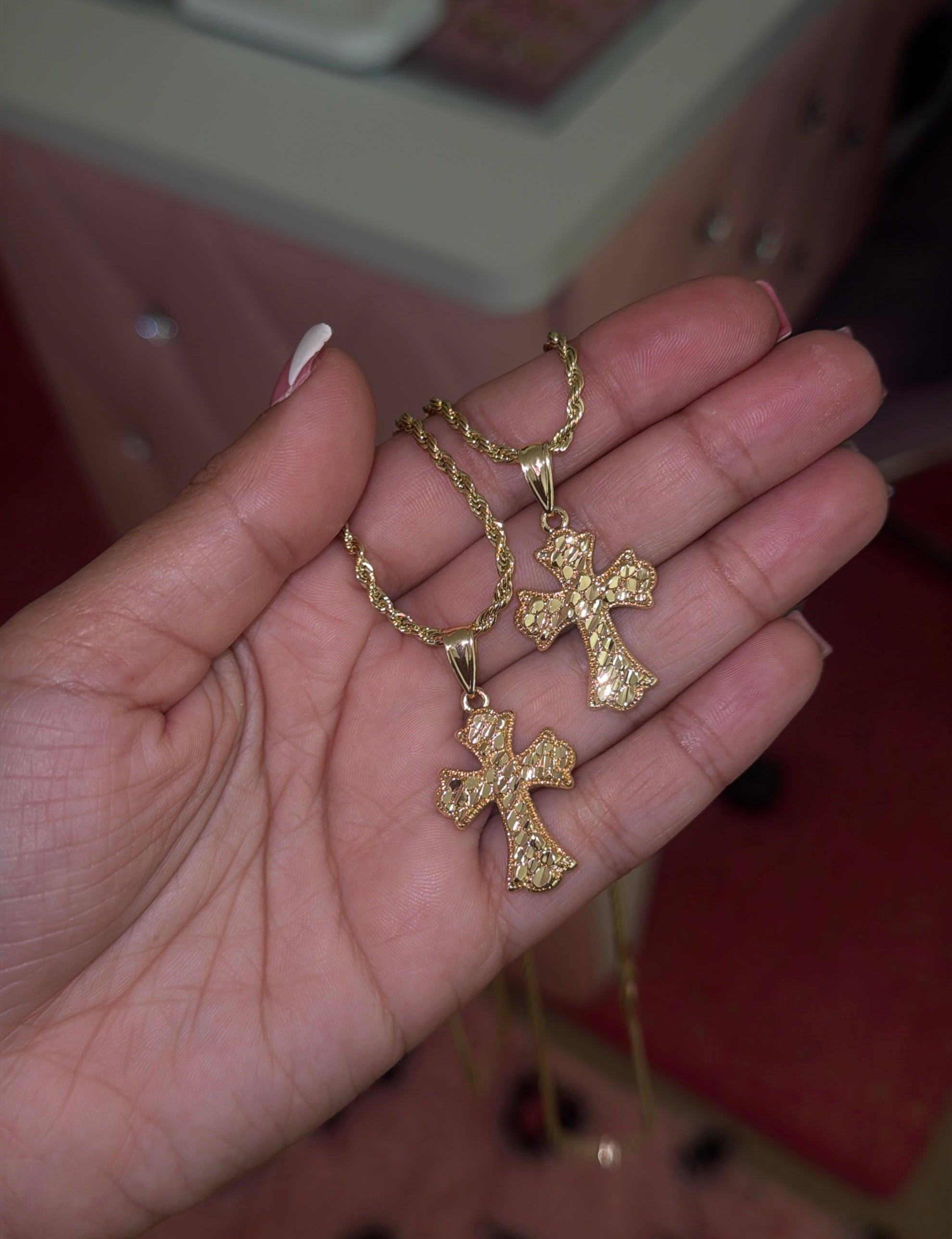 CROSS NUGGET NECKLACE