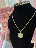 HK FACE NECKLACE