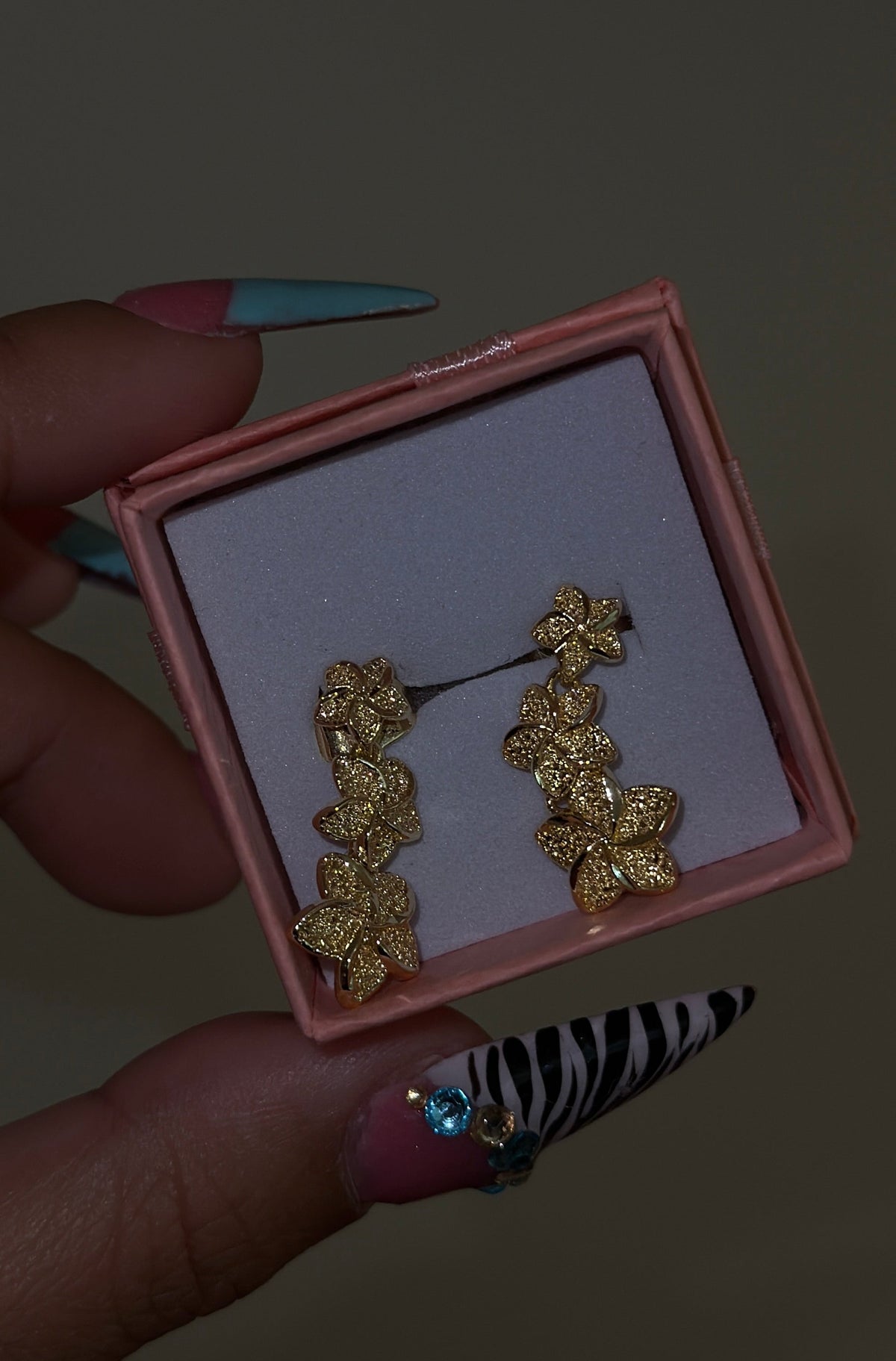 HIBISCUS DANGLE EARRINGS