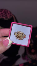 SQUARE DMND NUGGET RING