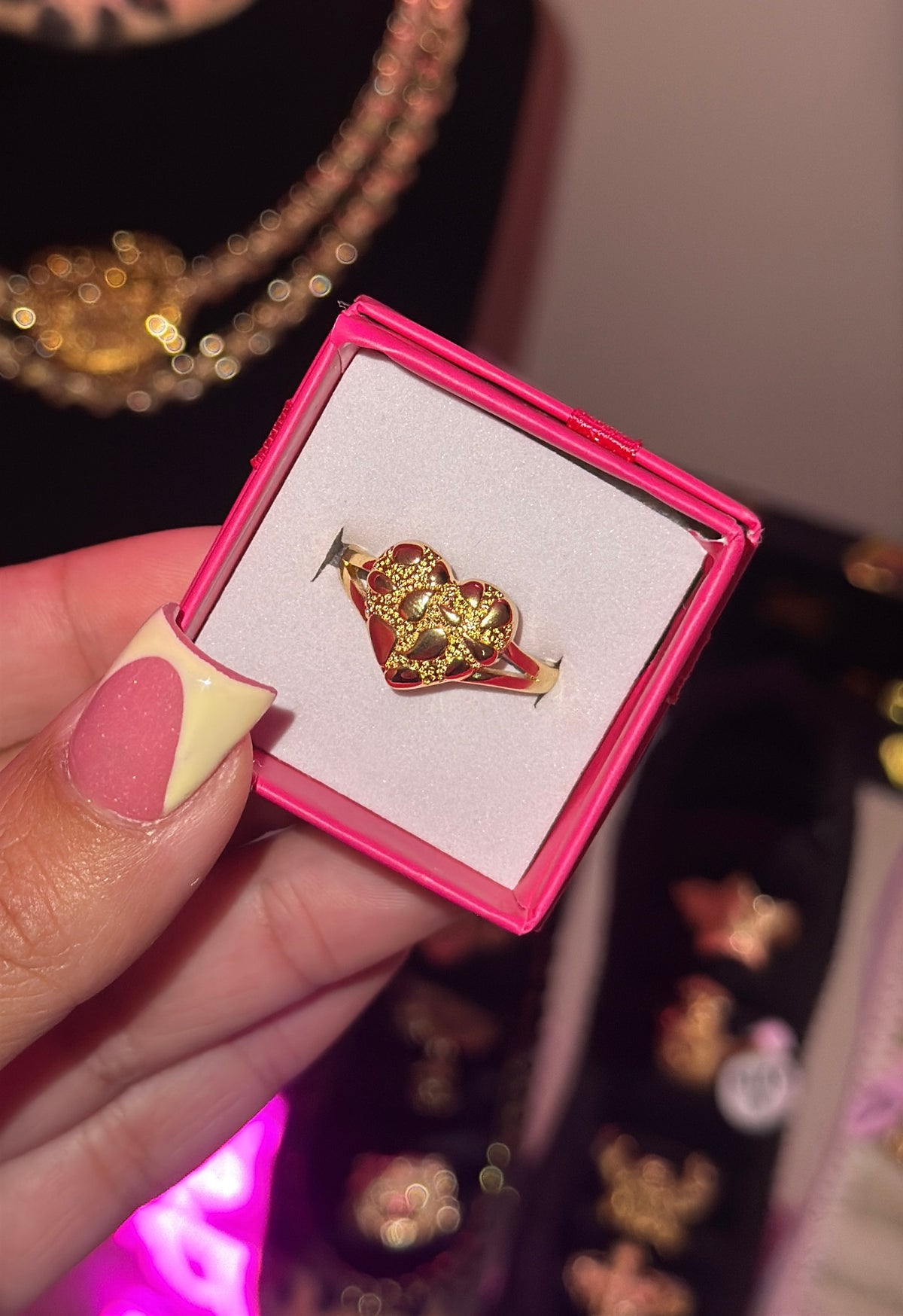 HEART NUGGET RING