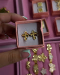 CROSS NUGGET STUDS