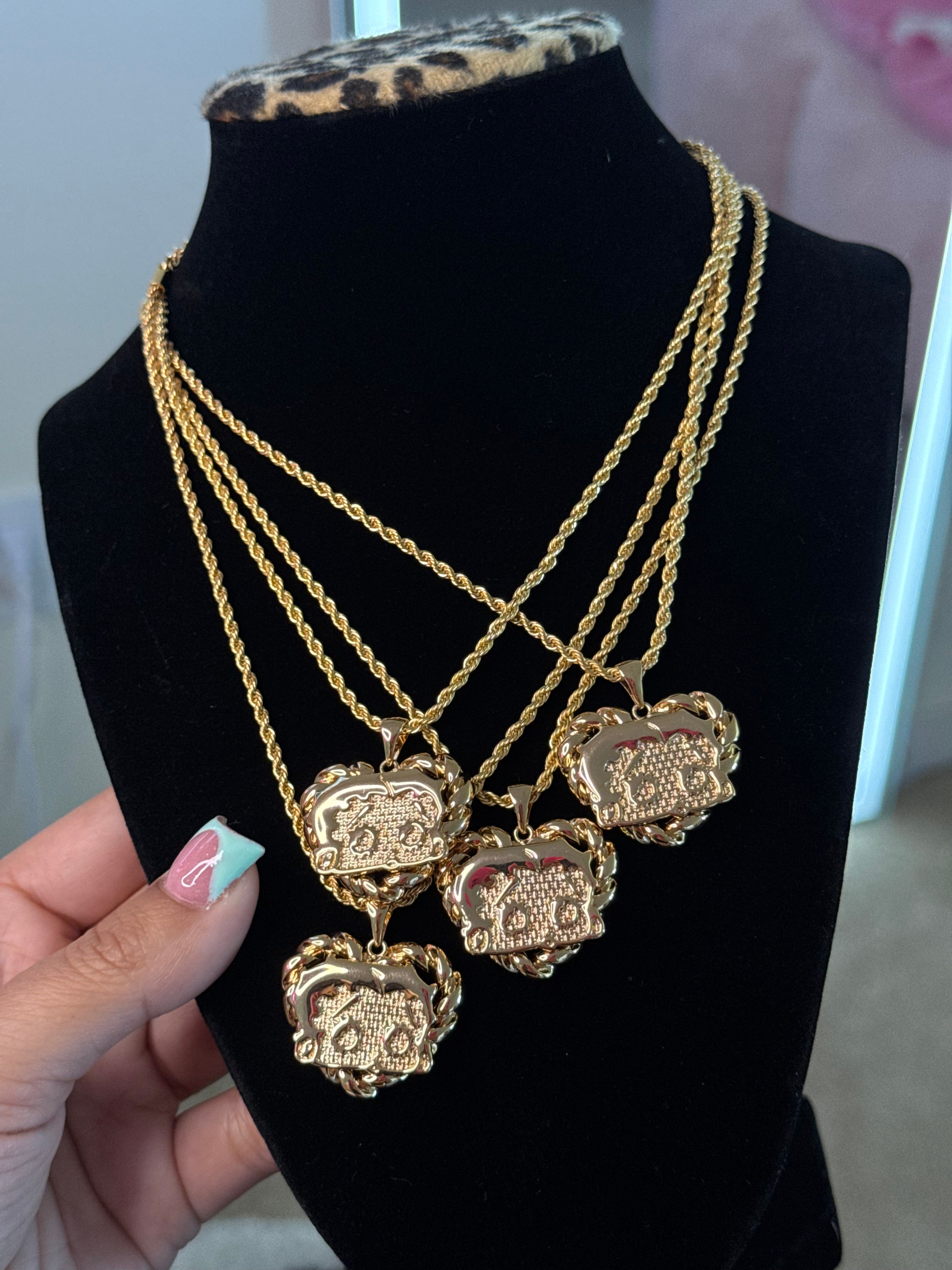 BAMBOO HRT BB NECKLACE
