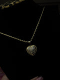 HEART DMND NECKLACE