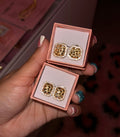 SQUARE DMND NUGGET STUDS