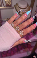 PINK DMND FLOWER RING