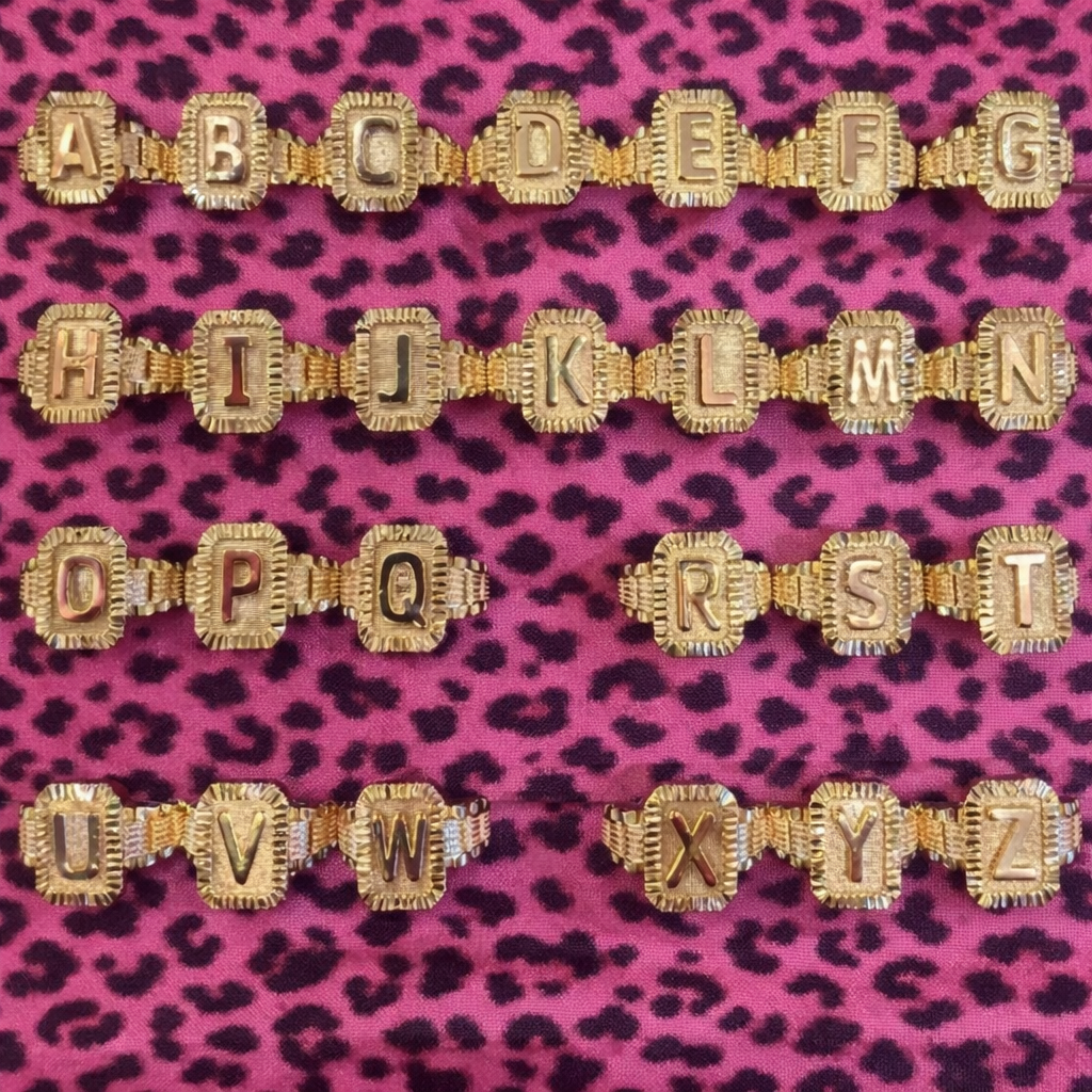 INITIAL ROLEX RING- ADJUSTABLE