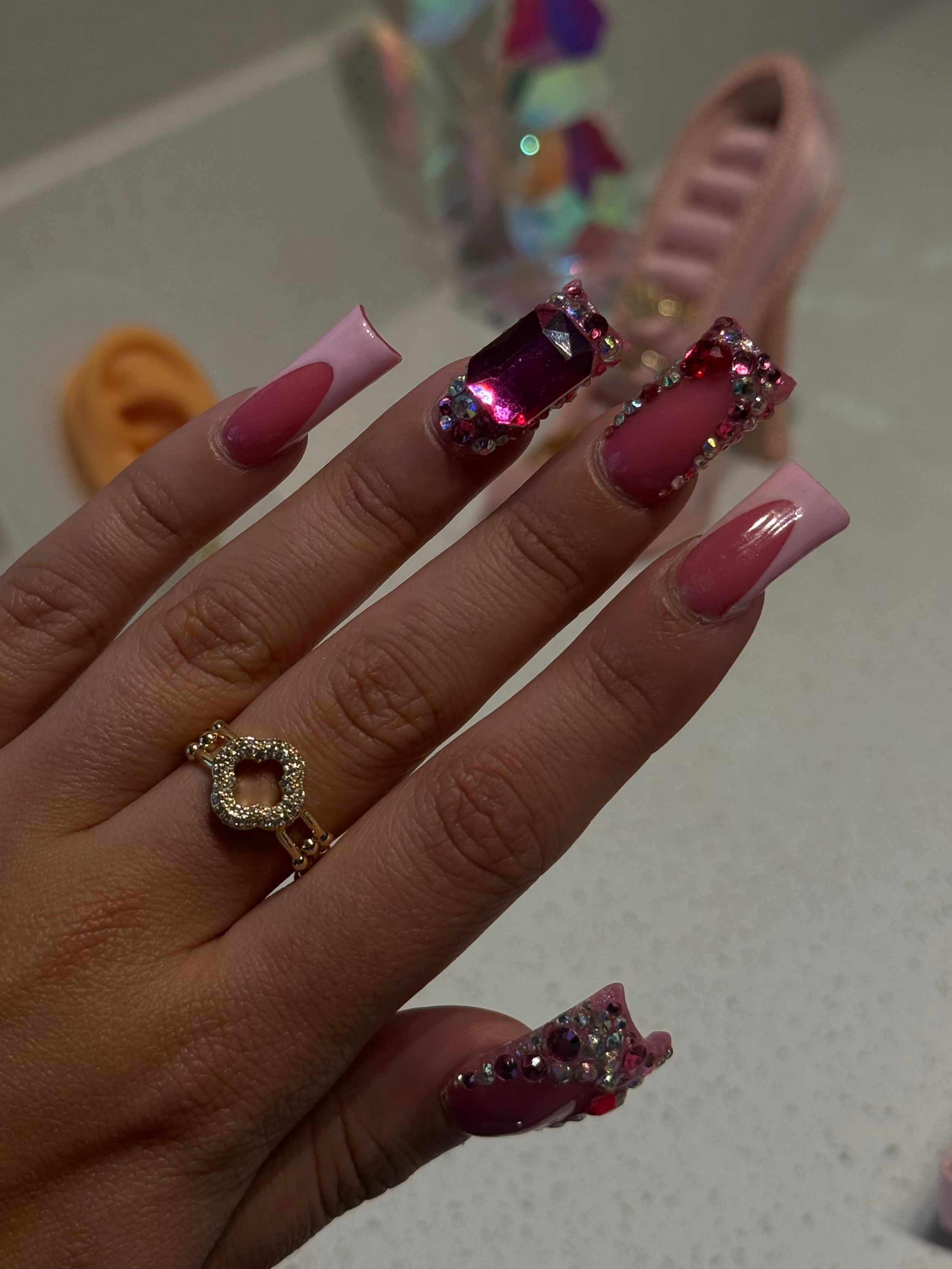 ADJUSTABLE CLOVER RING