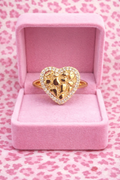 DMND HEART NUGGET RING