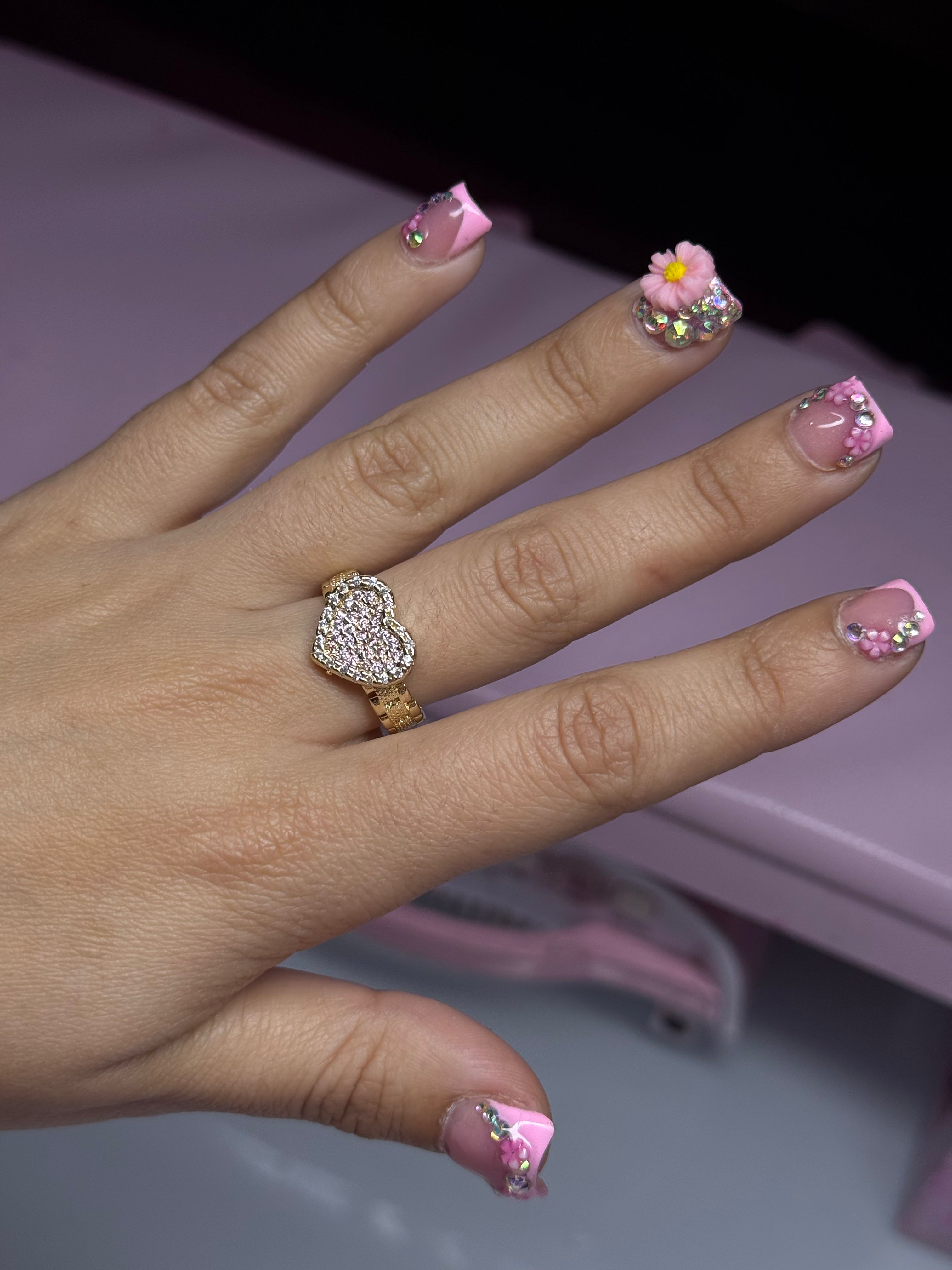 DMND HEART ROLEX RING